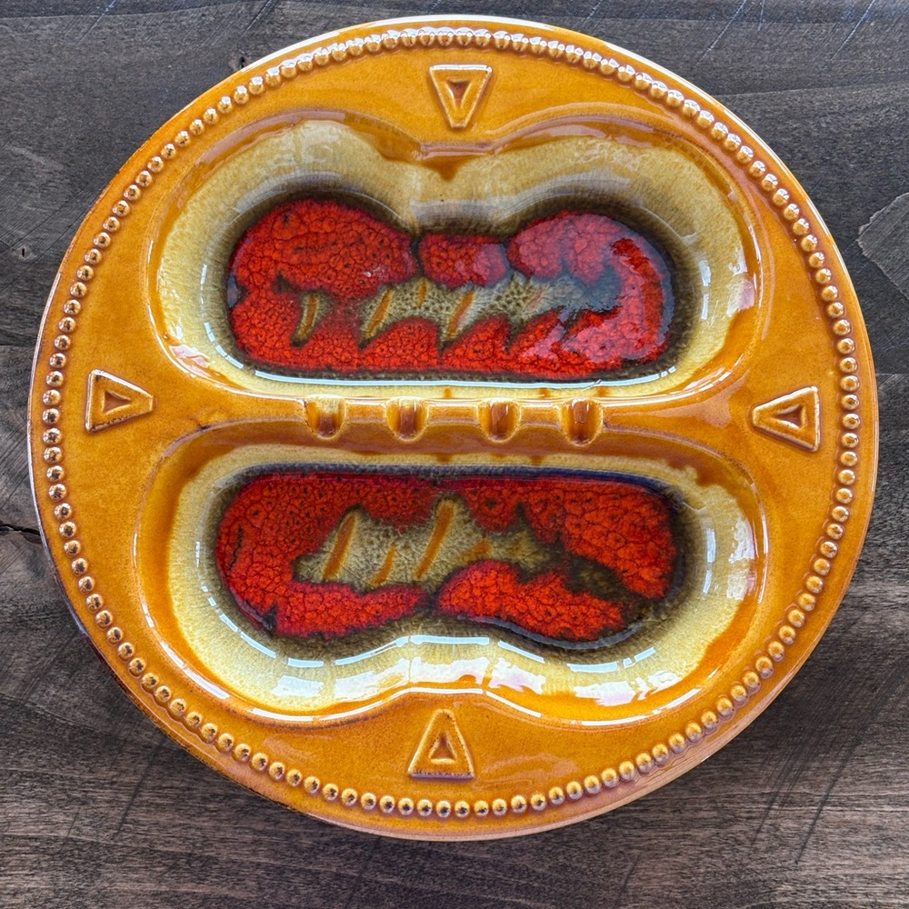 Maddux of California hand inscribed mid-century modern ashtray/decorative piece